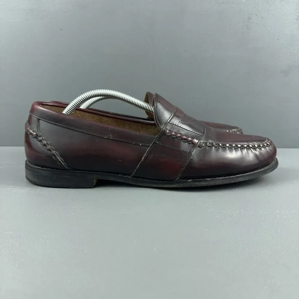 GH Bass Weejuns Brunell Penny Loafers Burgundy Leather Mens Size 12 M